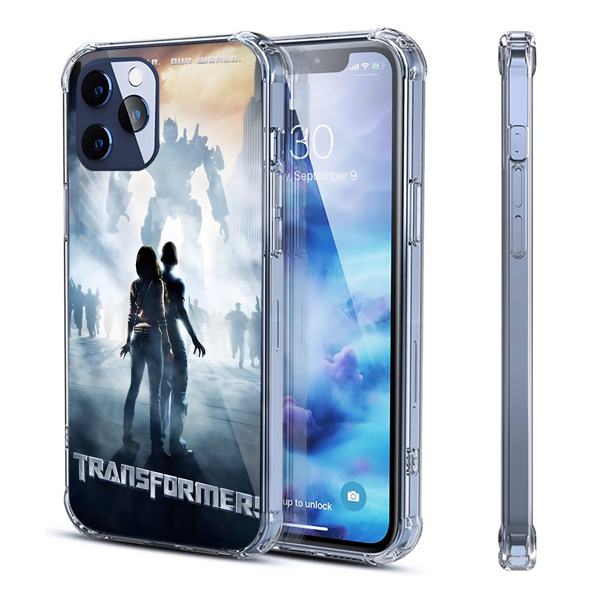 （画像用） Transformers トランスフォーマー 【iPhone 12シリーズ対応】透明スマホケース（クリアソフトケース）